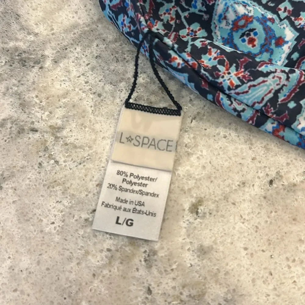 🌀 L*Space Boho Print Bikini Top Size Large